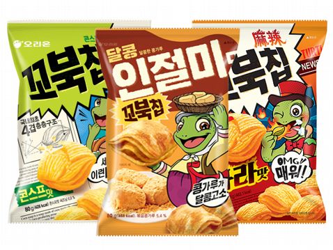 韓國 好麗友~烏龜玉米脆餅(65g) 3款可選  進口零食/團購